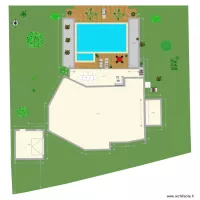 Plan de masse arbor&eacute; bois oliviers