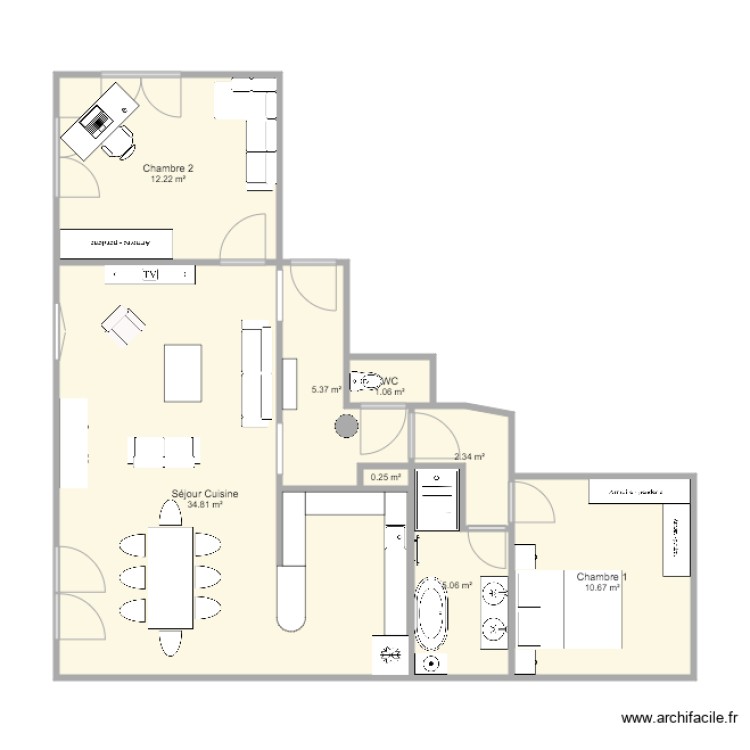Plan Appart. Plan de 0 pièce et 0 m2 Plan Appart. Plan de 0 pièce et 0 m2