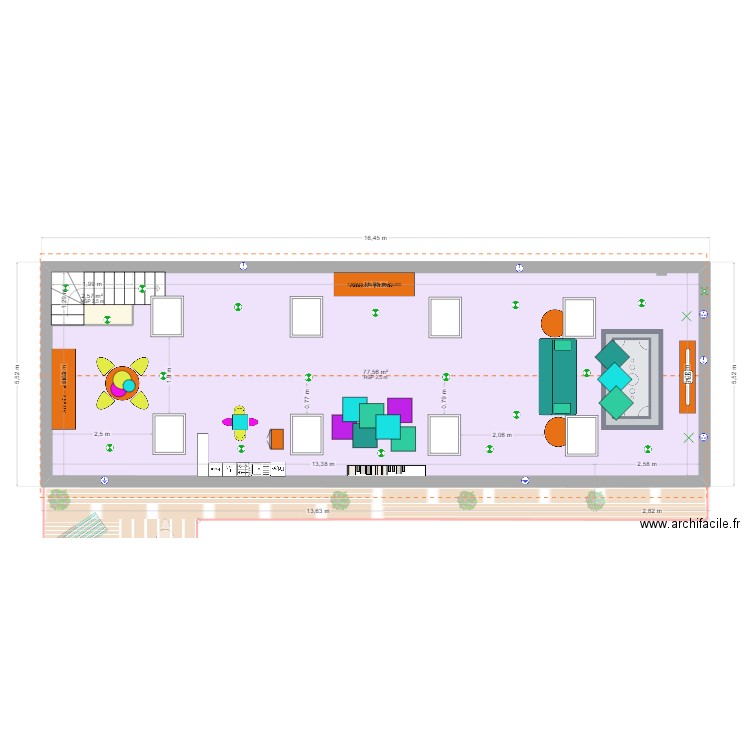 la maison idéale. Plan de 21 pièces et 784 m2