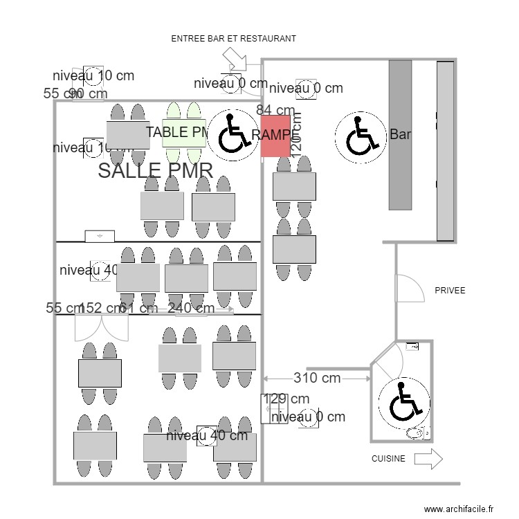 LES SPORTS CAFE RESTO. Plan de 0 pièce et 0 m2