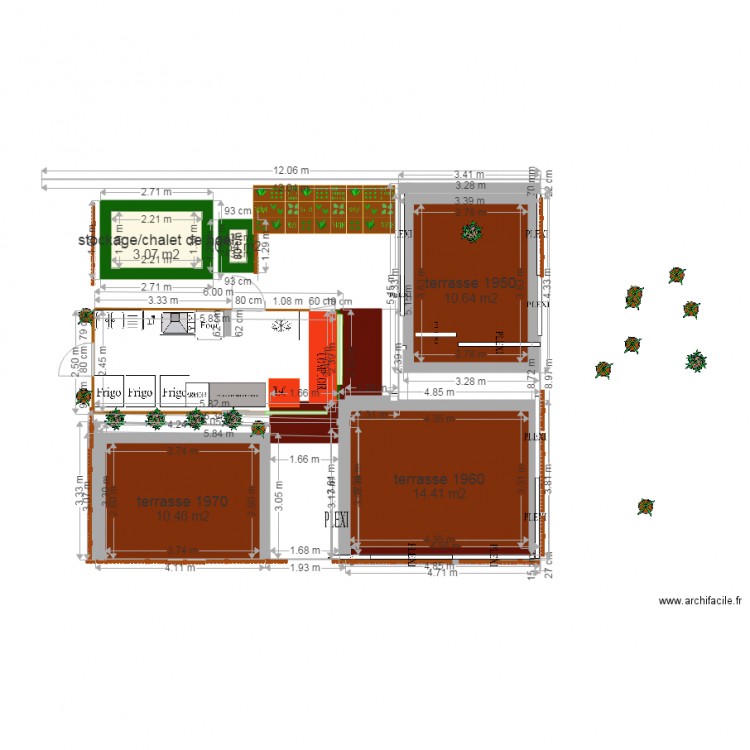 STRUCTURE TERRASSE . Plan de 0 pièce et 0 m2