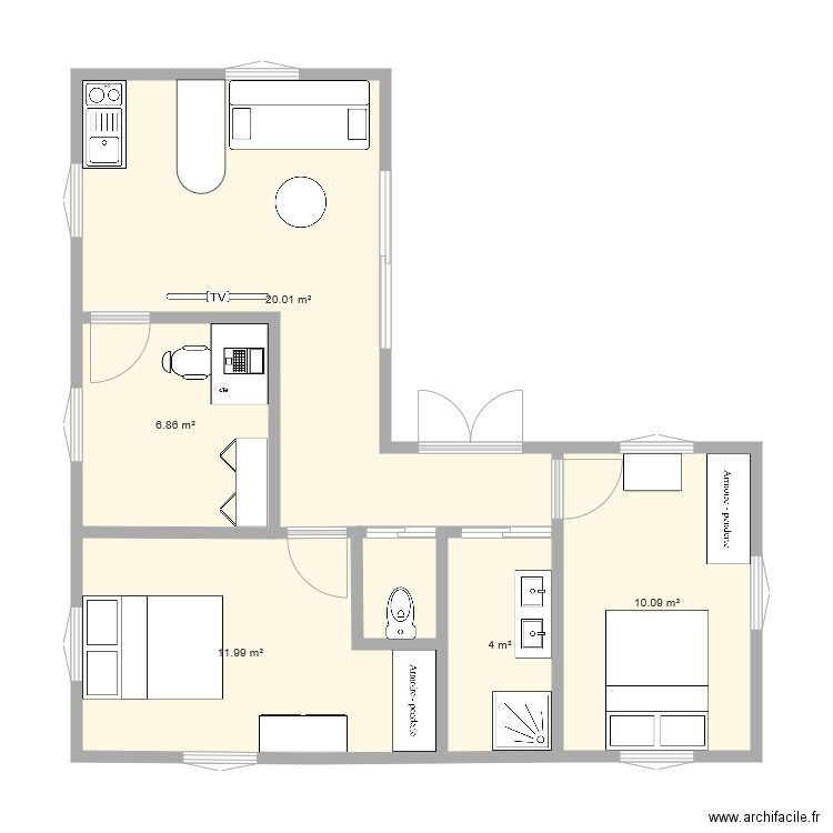 1er plan 54. Plan de 0 pièce et 0 m2