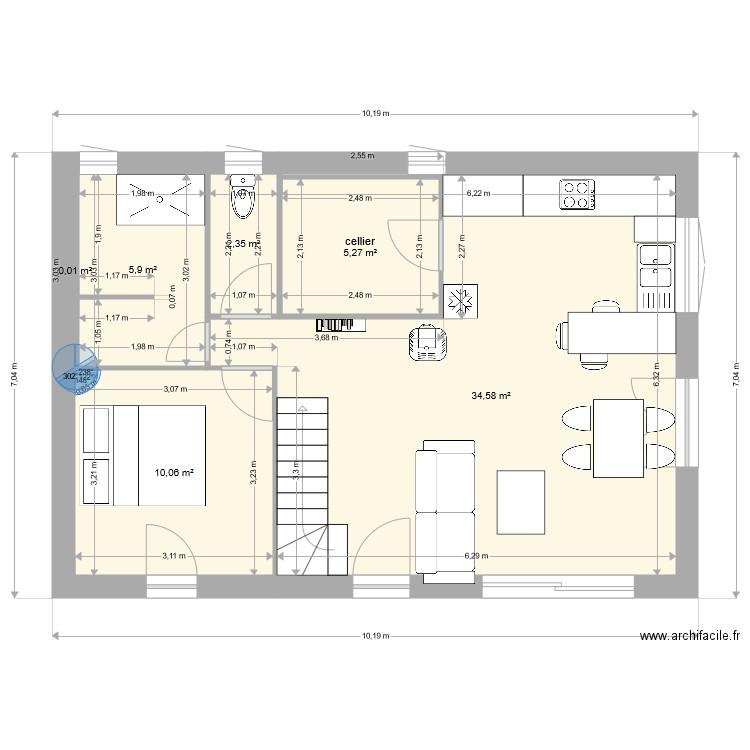 Marie maison 2 60m2. Plan de 0 pièce et 0 m2