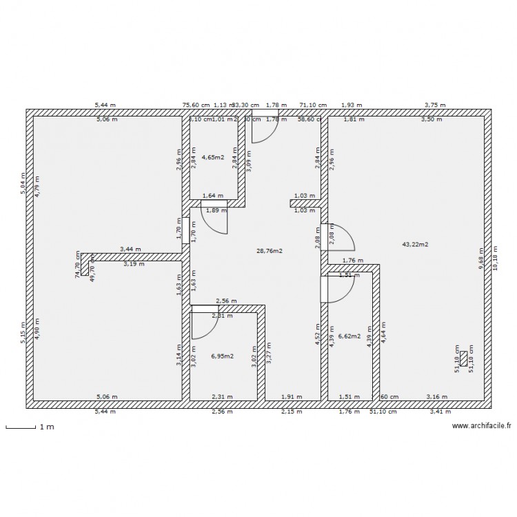 RDC maison 1. Plan de 0 pièce et 0 m2