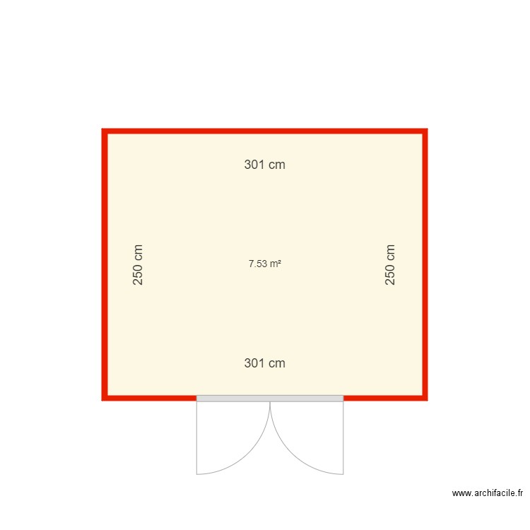 BI 4974 abri de jardin côté. Plan de 0 pièce et 0 m2