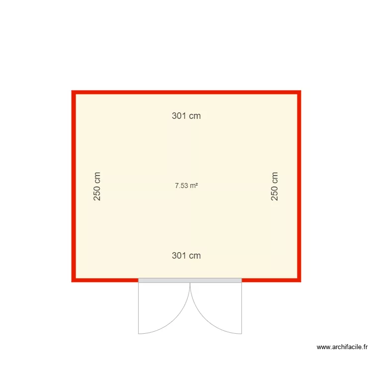 BI 4974 abri de jardin c&ocirc;t&eacute;. Plan de 