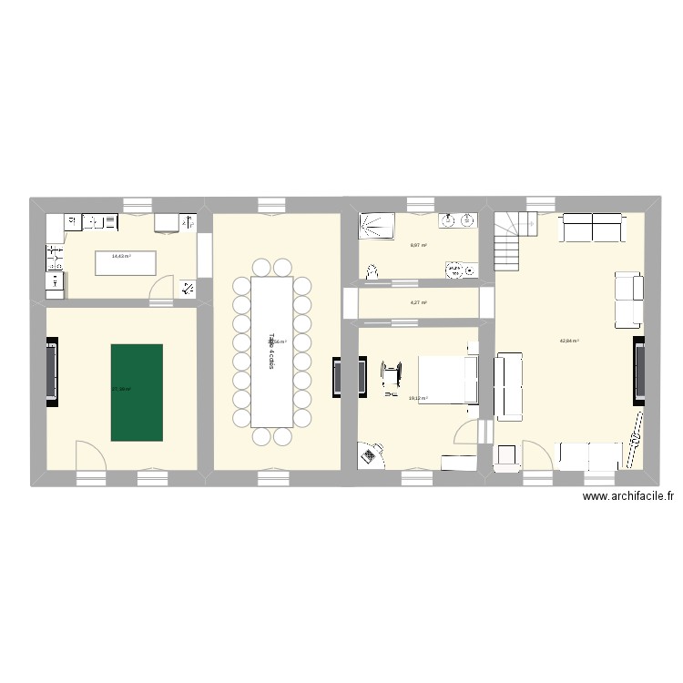 Loc B 1. Plan de 0 pièce et 0 m2