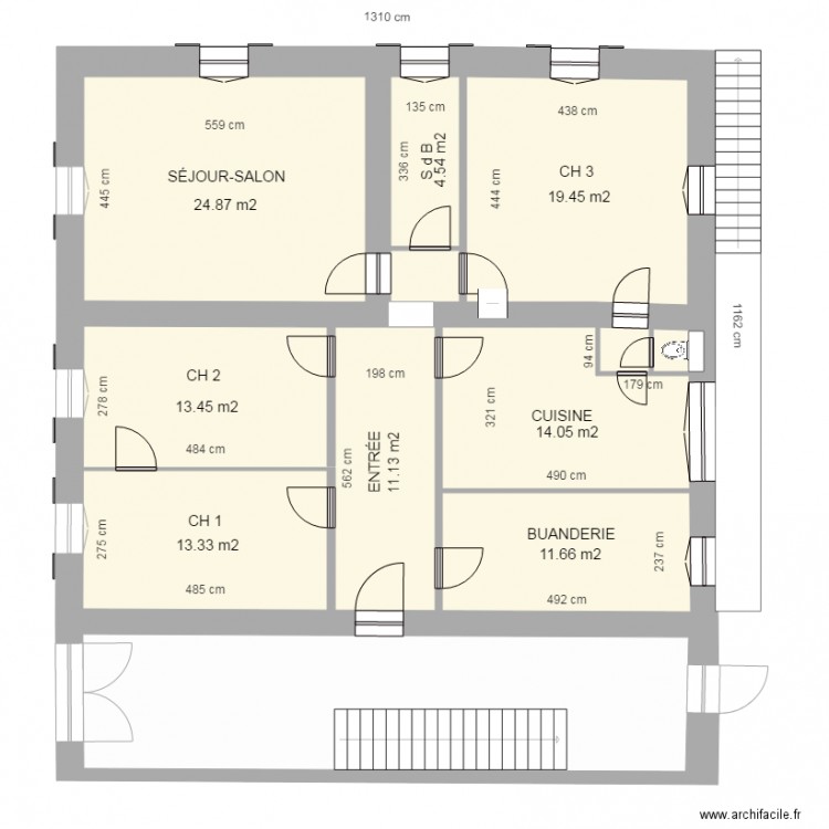 1er ÉTAGE. Plan de 0 pièce et 0 m2