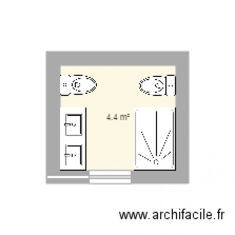 SDB ETAGE PATRICIA. Plan de 0 pièce et 0 m2