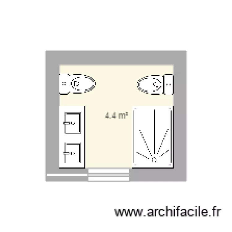 SDB ETAGE PATRICIA. Plan de 