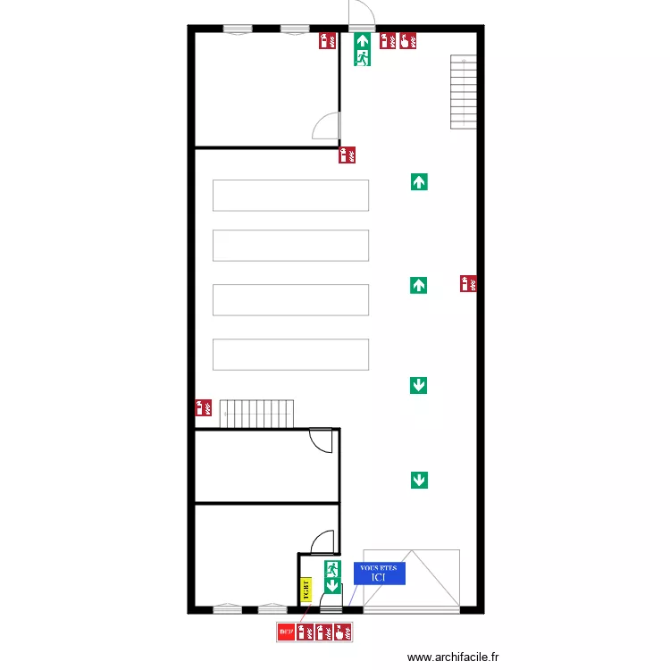 Savonnerie etage 1. Plan de 