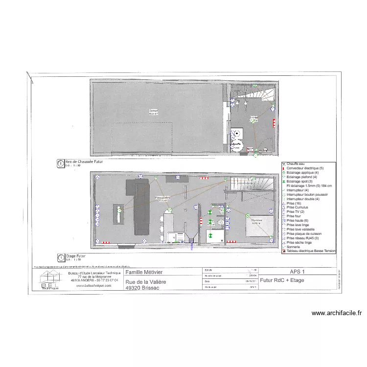 Plan Electrique Metivier. Plan de Plan Electrique Metivier. Plan de