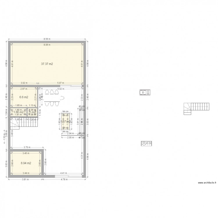 SAINT 3  1er étage. Plan de 0 pièce et 0 m2