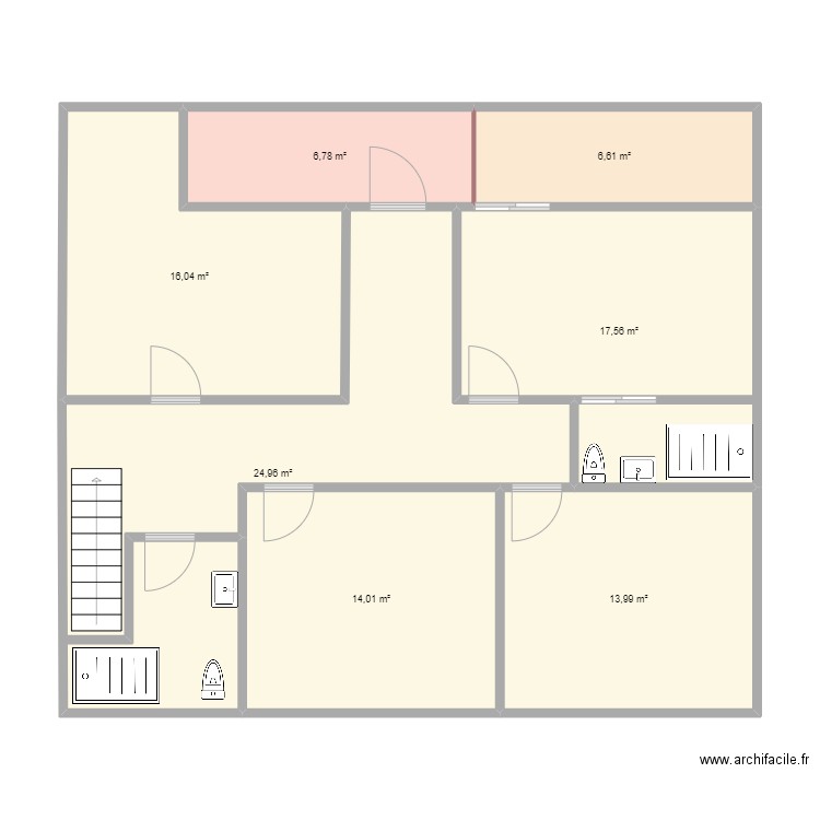 BOUZEDJAR RDCHZ. Plan de 7 pièces et 100 m2