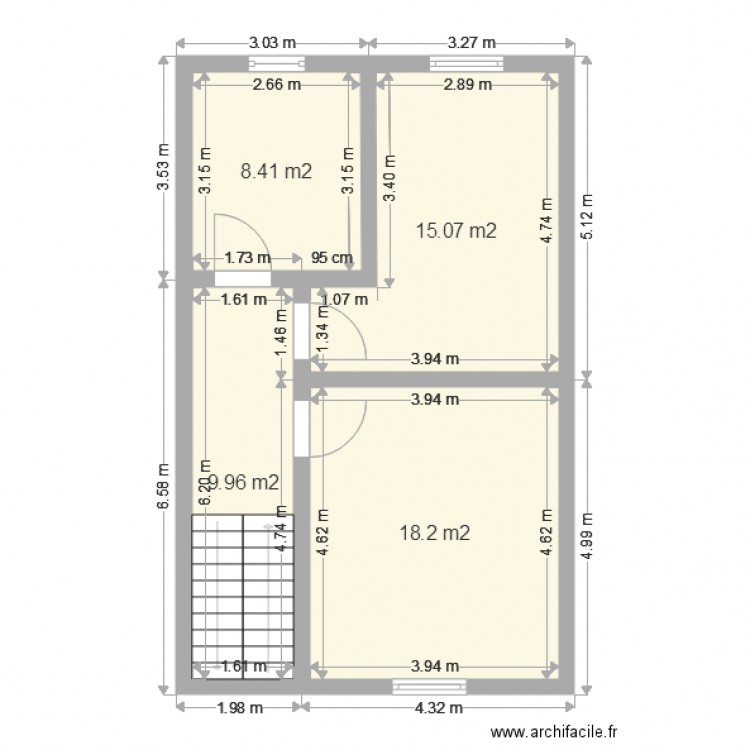 1er etage maison. Plan de 0 pièce et 0 m2