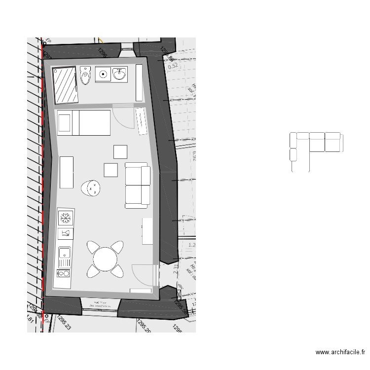 Studio - scénario 4 ter. Plan de 0 pièce et 0 m2