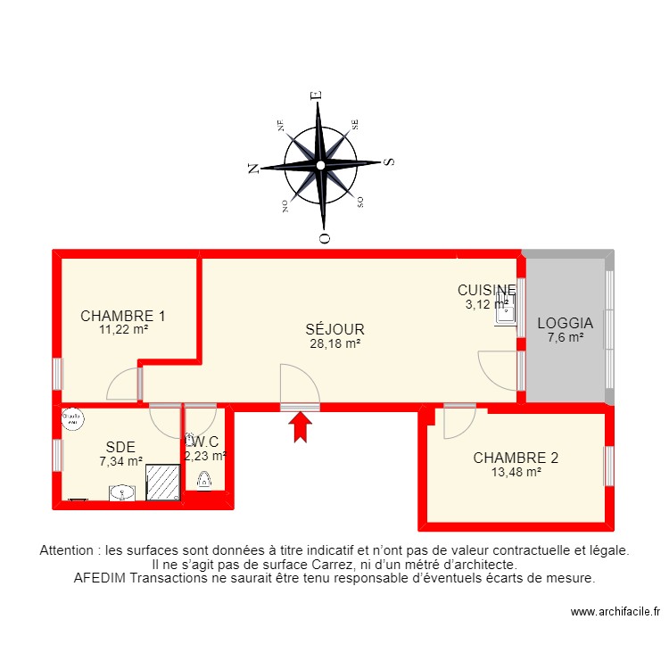 BI 14197 - . Plan de 11 pièces et 106 m2