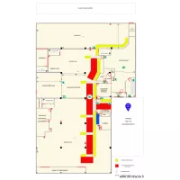plan de circulation pi&eacute;tons et chariots