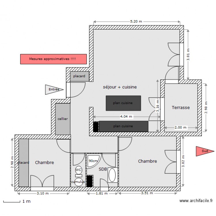 appart. Plan de 0 pièce et 0 m2