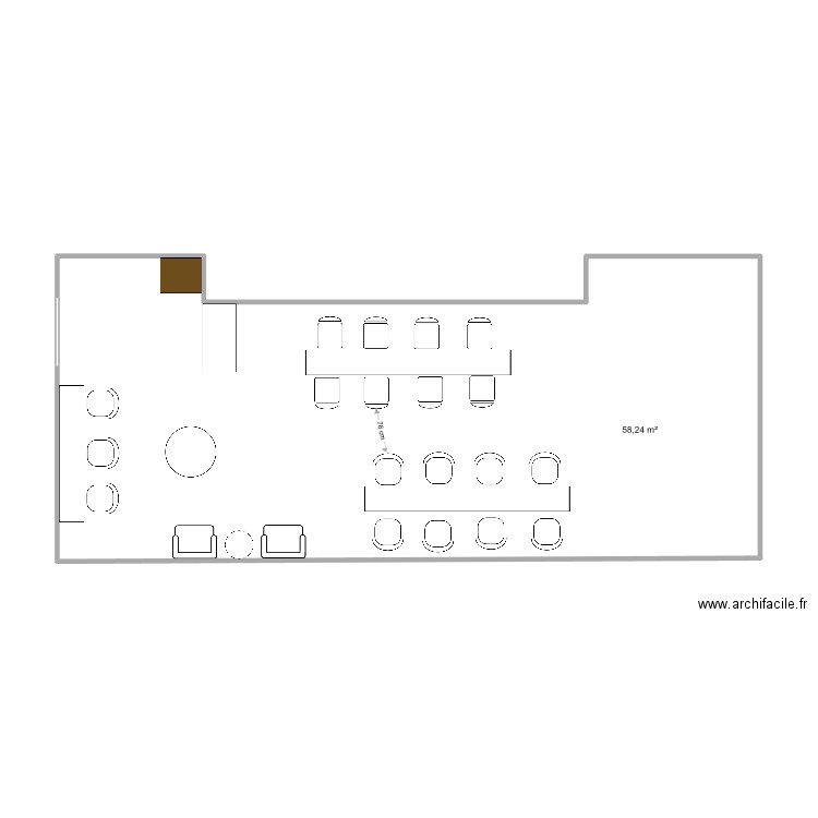 NB17 2022 V6. Plan de 1 pièce et 58 m2