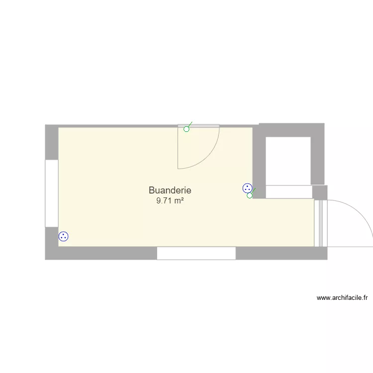 Buanderie 2. Plan de 