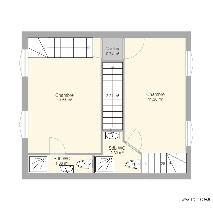 SAINT OUEN ETAGE. Plan de 0 pièce et 0 m2