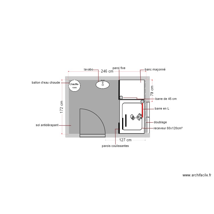 plan projeté dossier 4941. Plan de 0 pièce et 0 m2