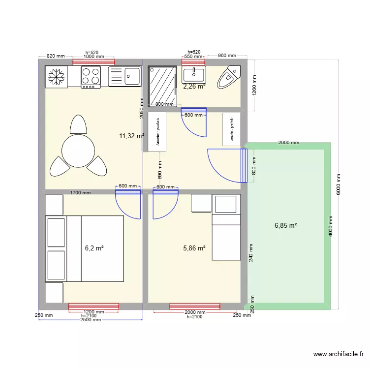 2 цйуеп. Plan de 