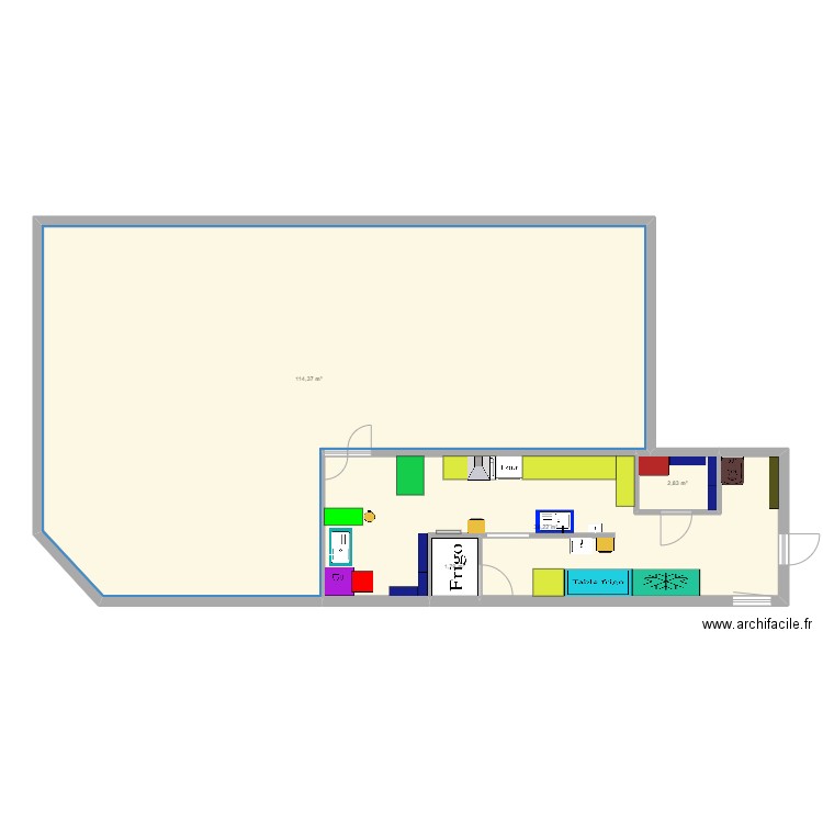 Cuisine 2 . Plan de 4 pièces et 155 m2