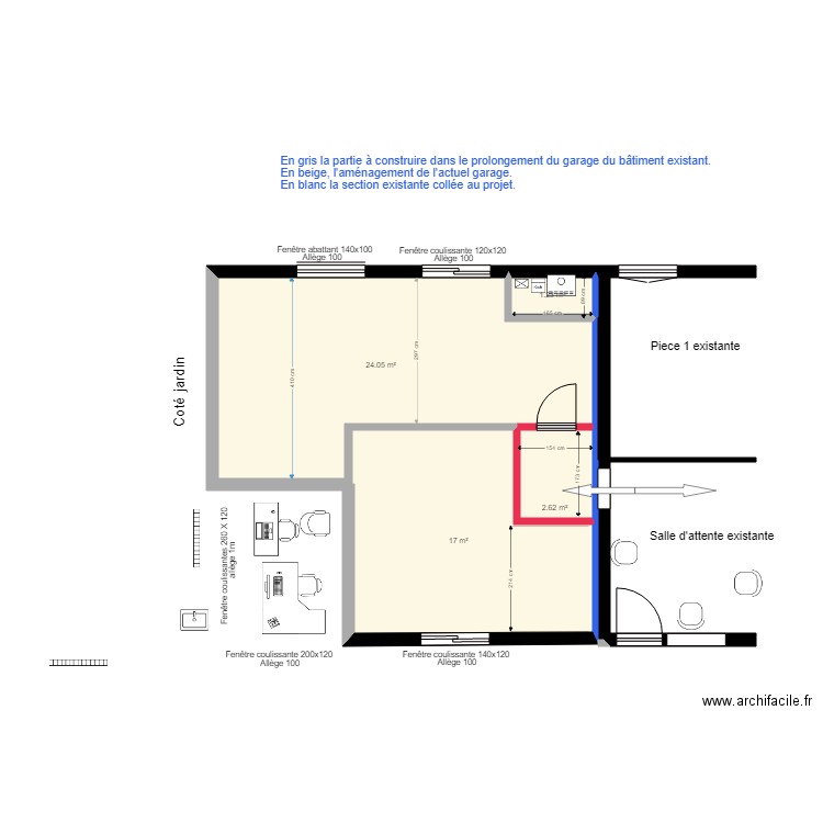 Permis de construire. Plan de 0 pièce et 0 m2