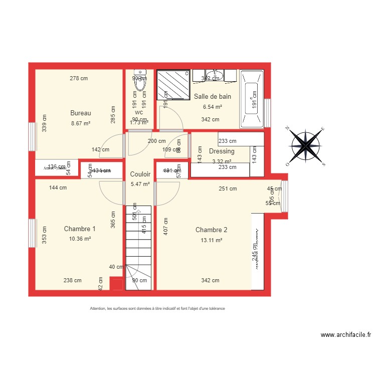 BI 3811 1er étage coté. Plan de 0 pièce et 0 m2