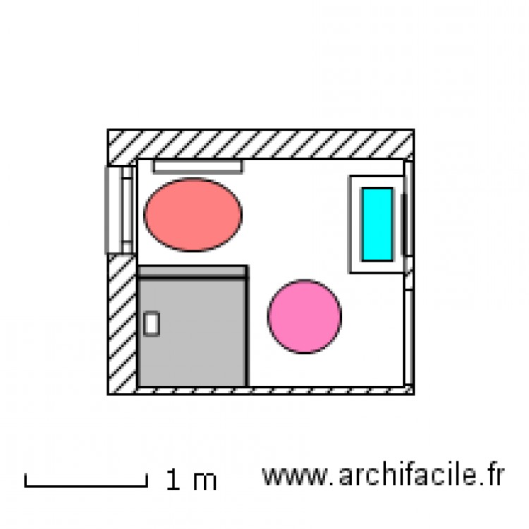 Plan salle de bain T3 11 Oct 2012 paroi en verre Kinespace Solo  en 100 et receveur en 100. Plan de 0 pièce et 0 m2