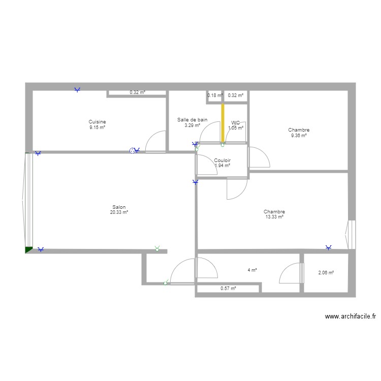 Appart capyeron plus elec. Plan de 0 pièce et 0 m2