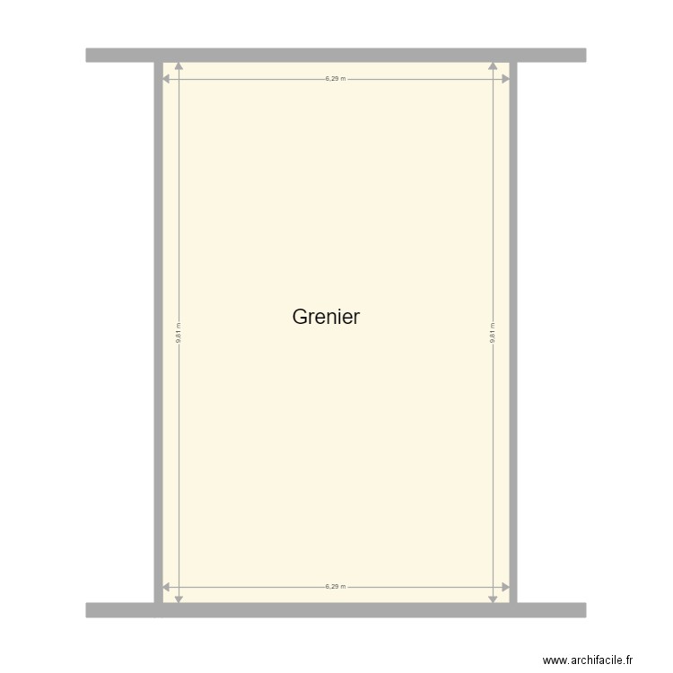 Croquis MULLER Grenier. Plan de 0 pièce et 0 m2