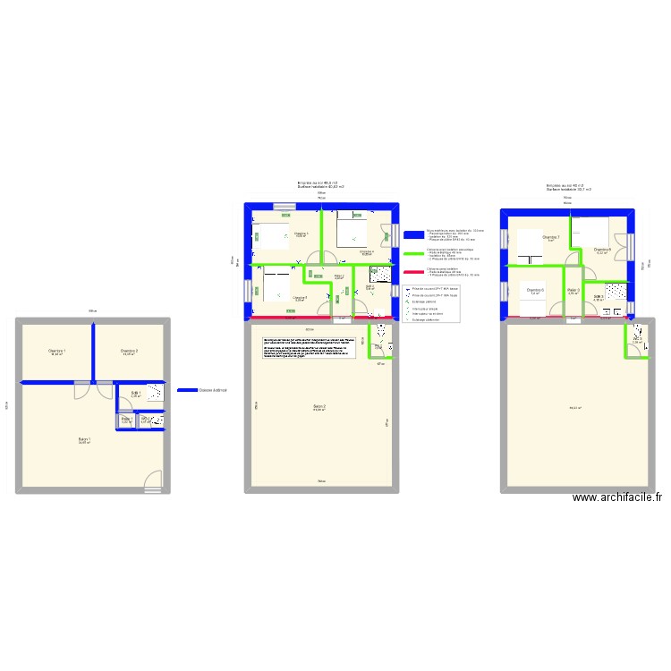 Extension_Réaménagement. Plan de 26 pièces et 264 m2