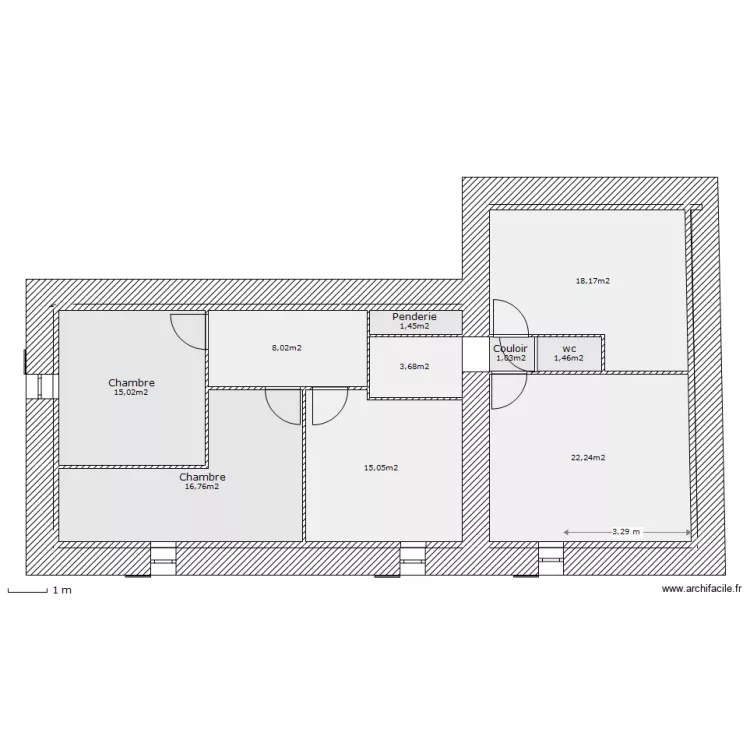 maison haut cot Apr&egrave;s. Plan de 