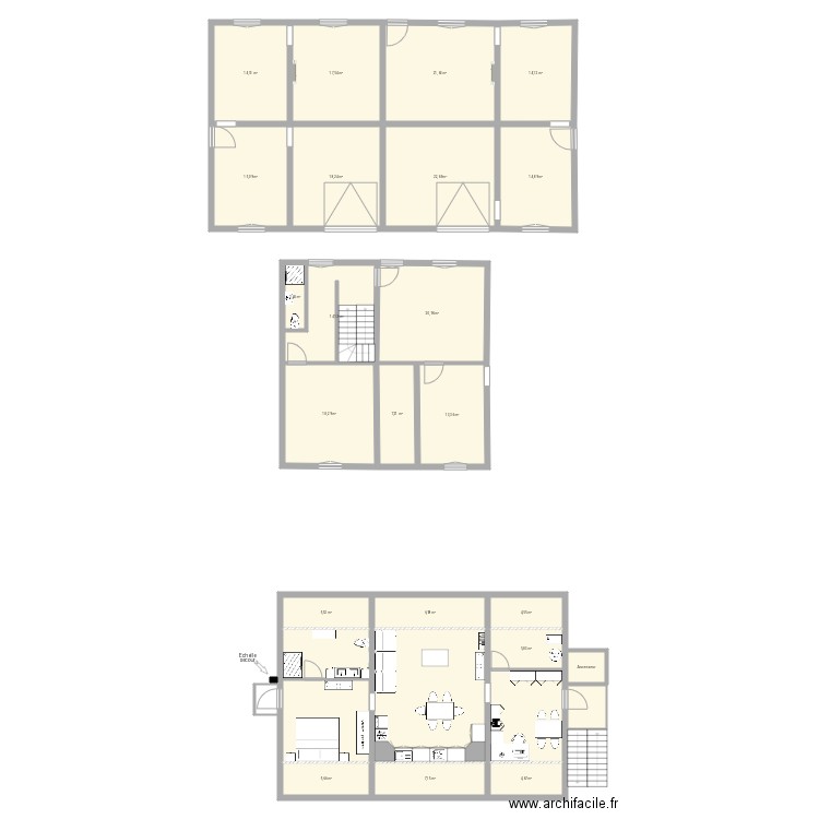 Vincent Heppignie. Plan de 26 pièces et 329 m2