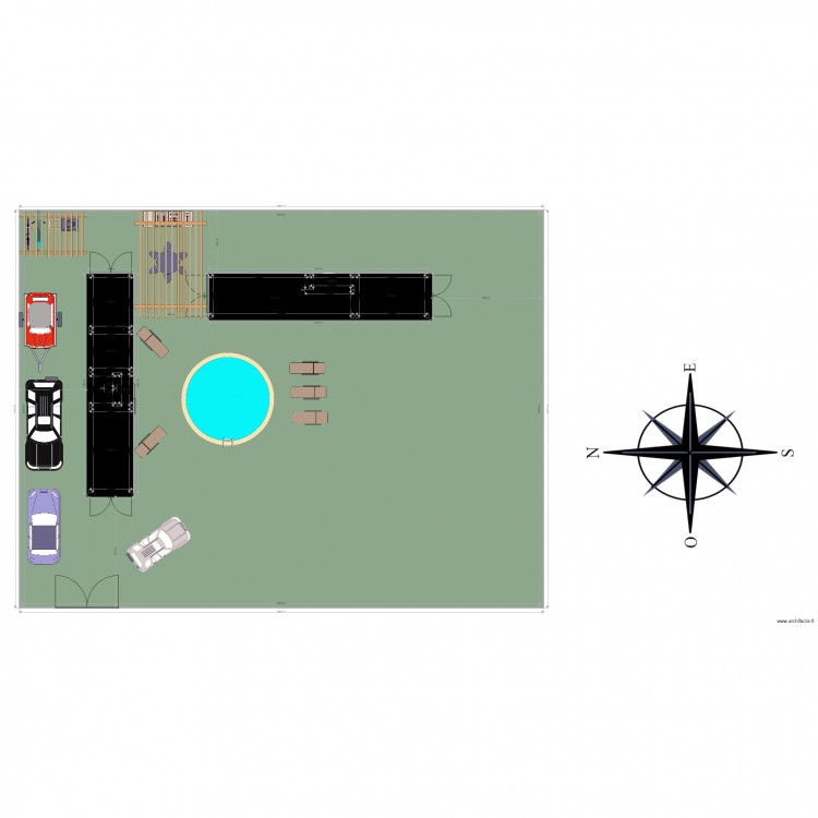 doublr containrt. Plan de 0 pièce et 0 m2