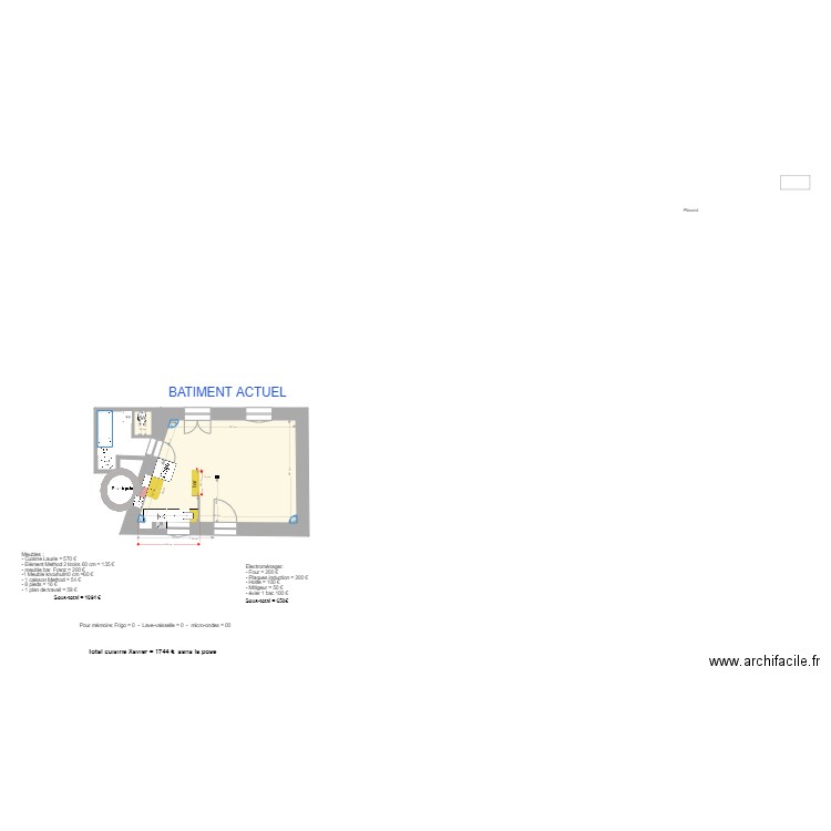 cuisine Ikea Xavier. Plan de 0 pièce et 0 m2