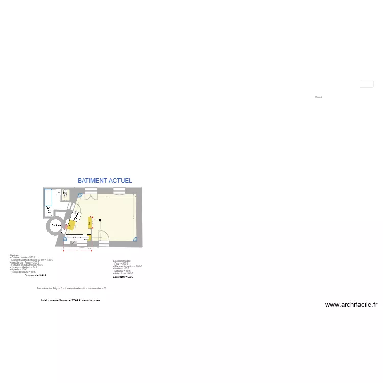 cuisine Ikea Xavier. Plan de 