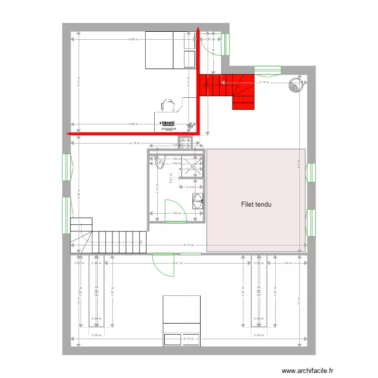 MALET etage futur. Plan de MALET etage futur. Plan de