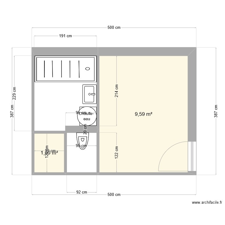Cuisine SDB Nord. Plan de 0 pièce et 0 m2