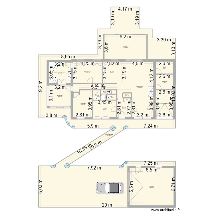 Torcy. Plan de 19 pièces et 587 m2