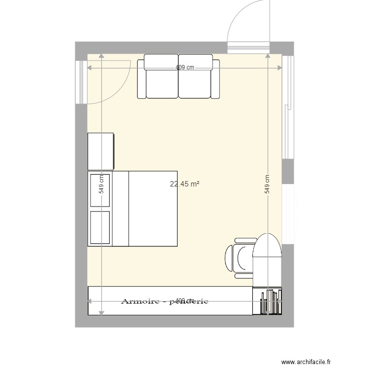 Chambre Licorne. Plan de 0 pièce et 0 m2