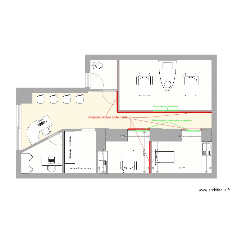 MAUD CANNES Proposition 3. Plan de 7 pièces et 53 m2