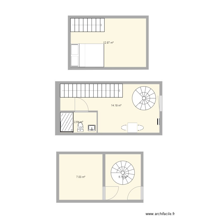 Studio ter. Plan de 0 pièce et 0 m2