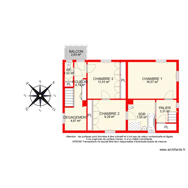BI 8448 ETAGE. Plan de 