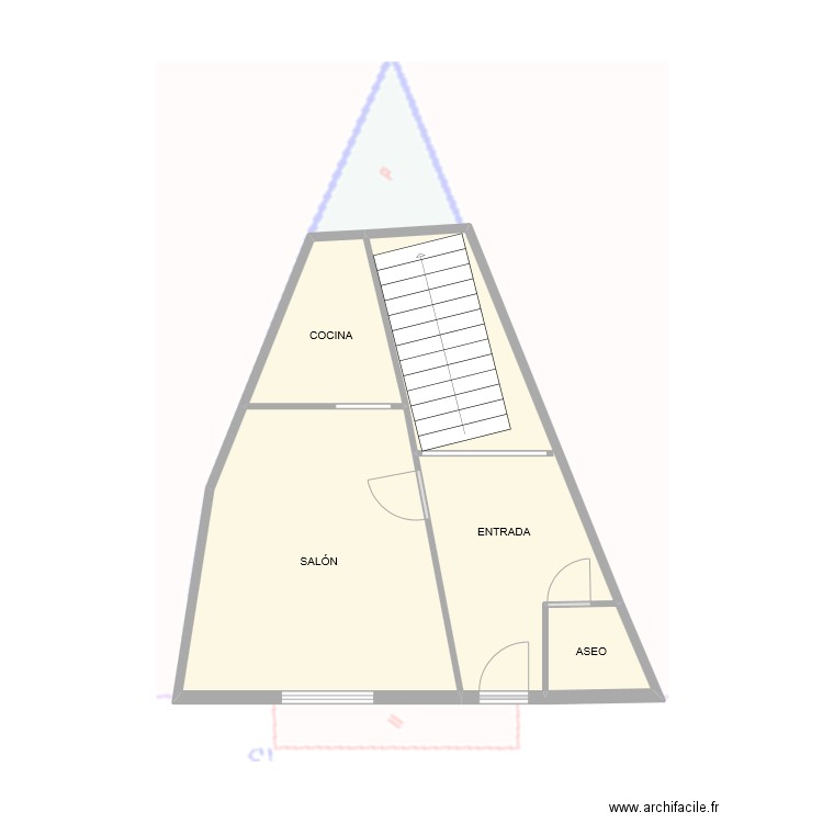 IÑAKI PB. Plan de 4 pièces et 38 m2