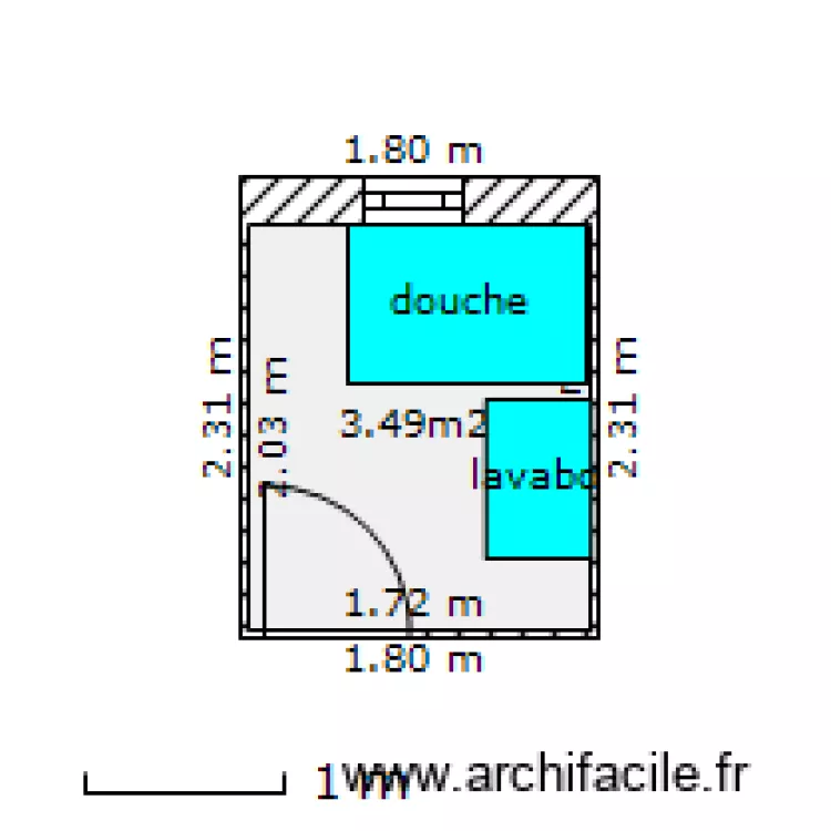 salle de bain 2. Plan de 