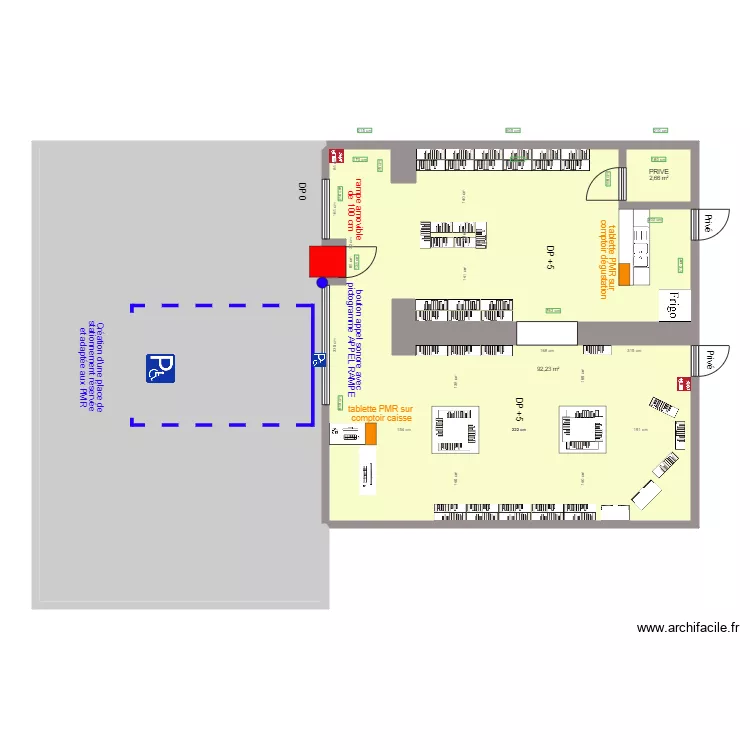 STATIONNEMENT LE CELLIER APRES TRAVAUX. Plan de 